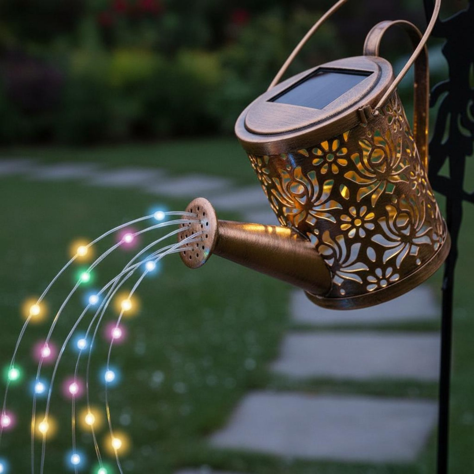 Yard Lighting Decor - Солнечный светильник-лейка с проекцией, декоративный, для