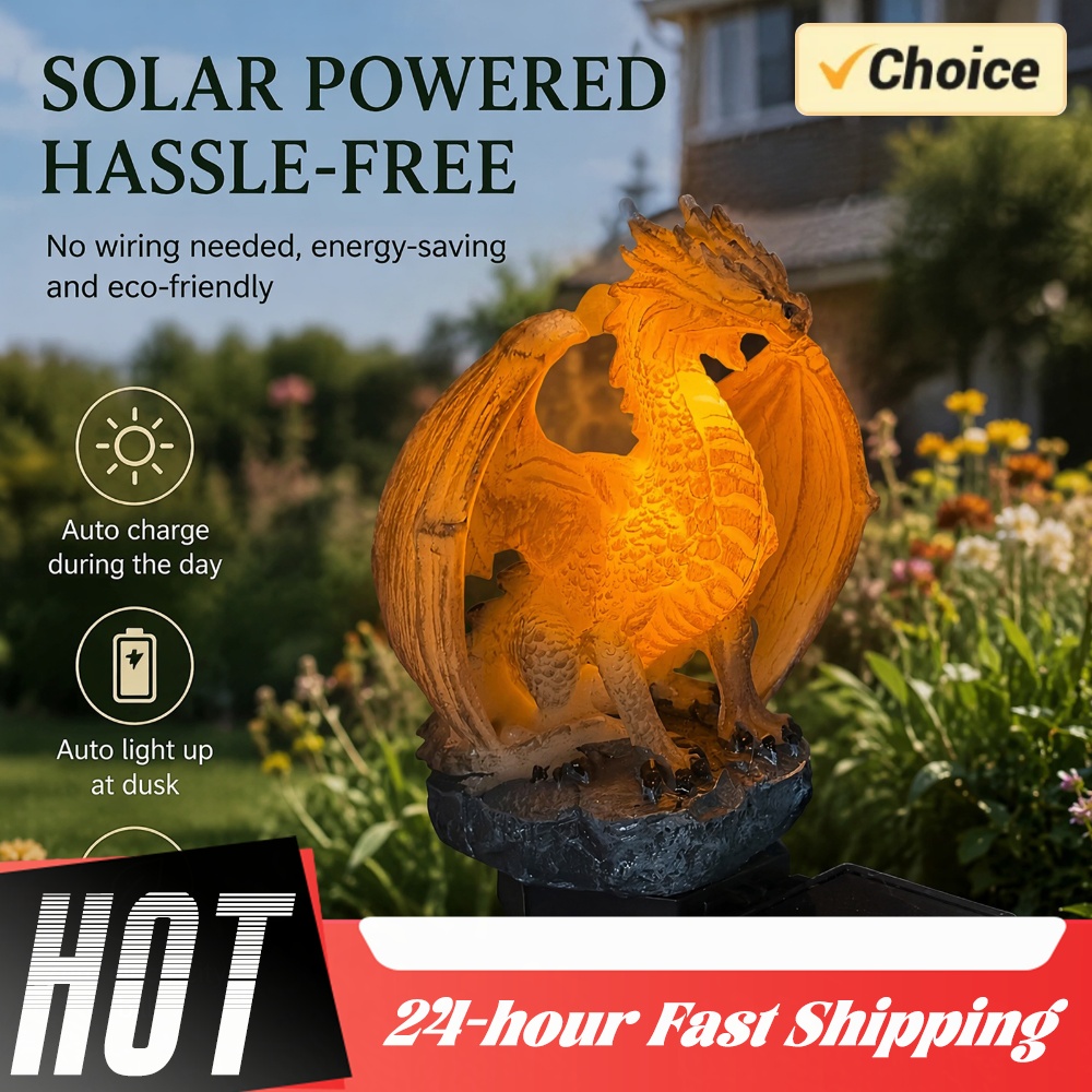Yard Lighting Decor - Солнечный садовый светильник в виде дракона,