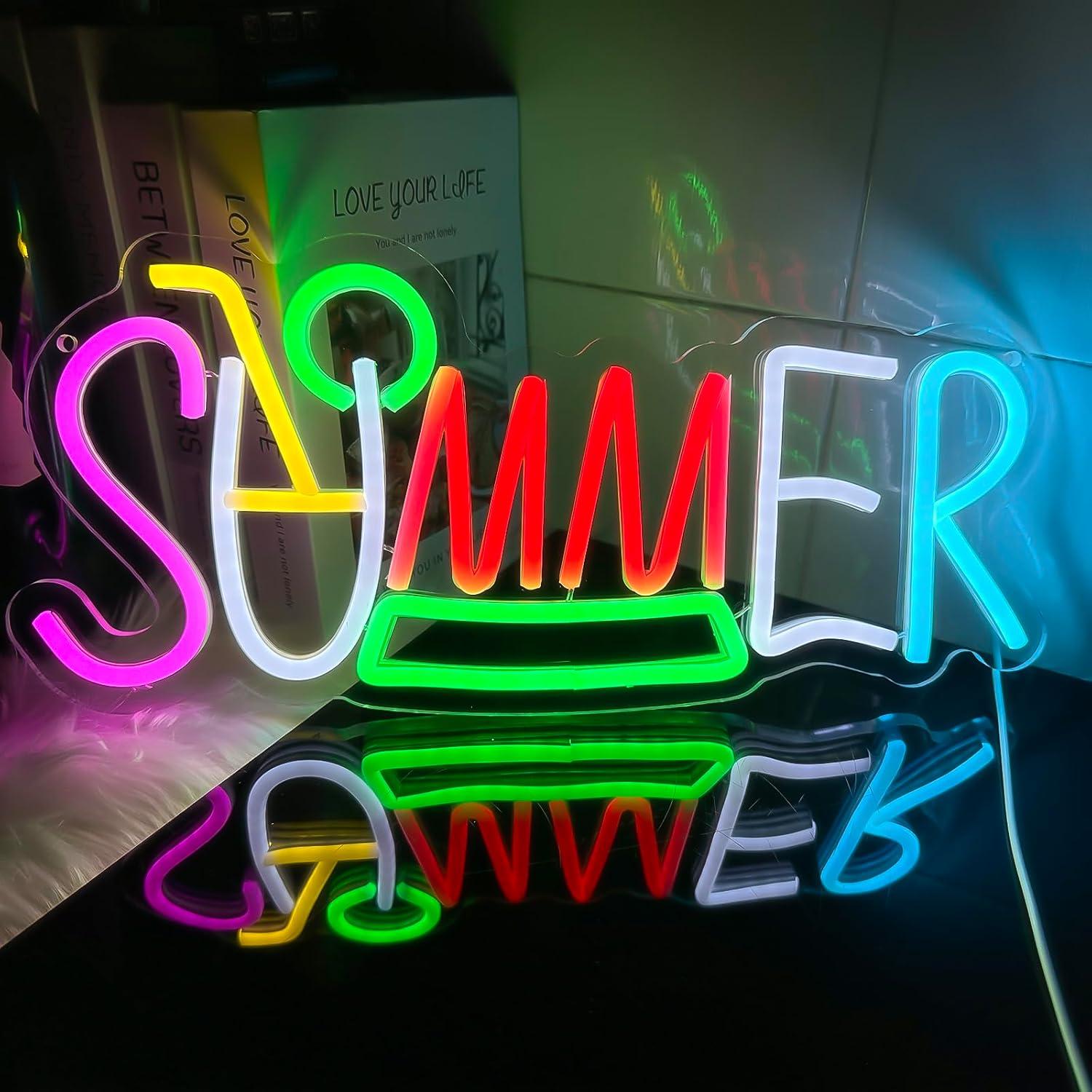 Lighting Decor Rentals - Летняя неоновая вывеска с USB-питанием, светодиодные