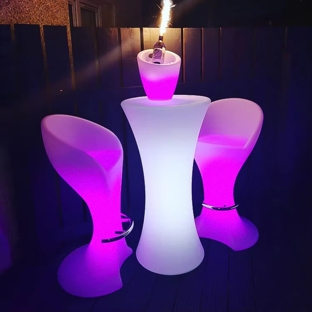 Lighting Decor Rentals - Оптовые светодиодные высокие барные столы, беспроводная