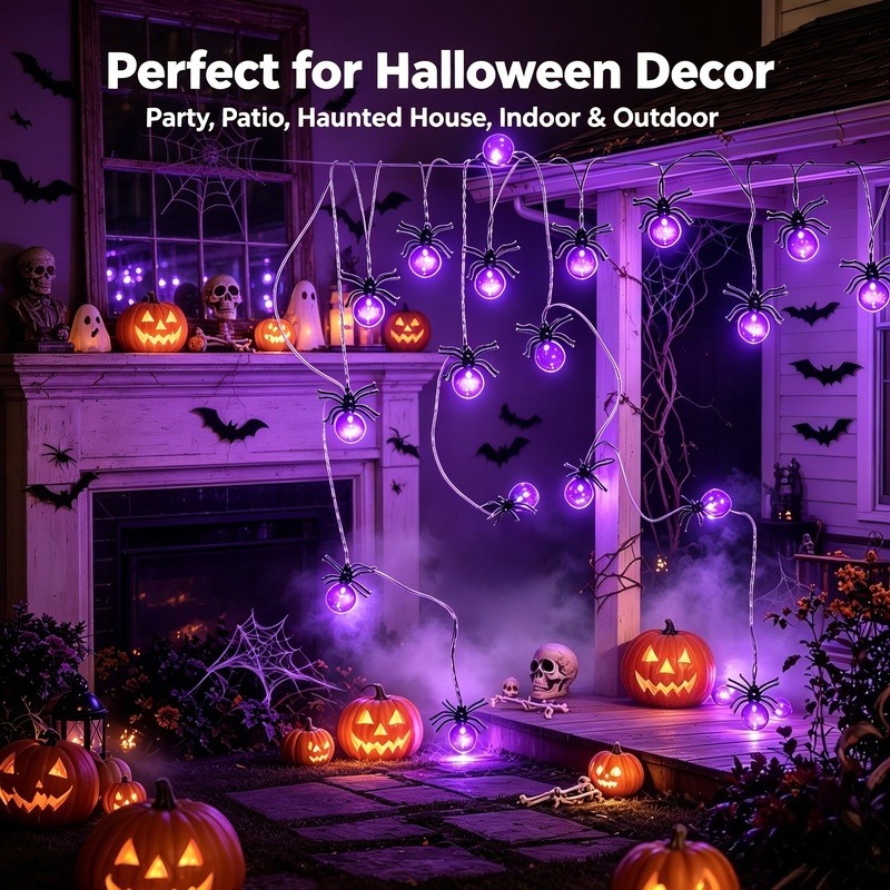 Светодиодные гирлянды-пауки на – обзор и цена Yard Lighting Decor