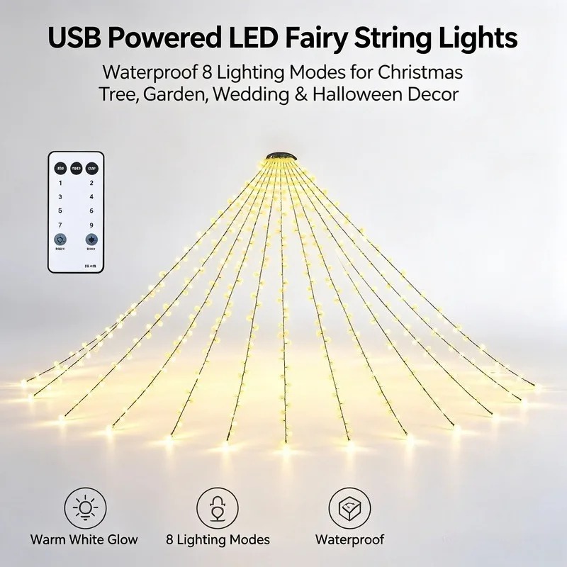 Водонепроницаемые USB-гирлянды – обзор и цена Garden Lighting Decor