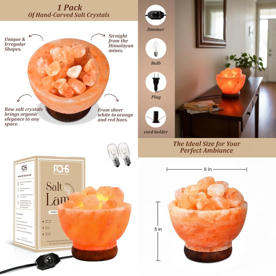 Гималайская соляная лампа-чаша – обзор и цена Himalayan Salt Lamp
