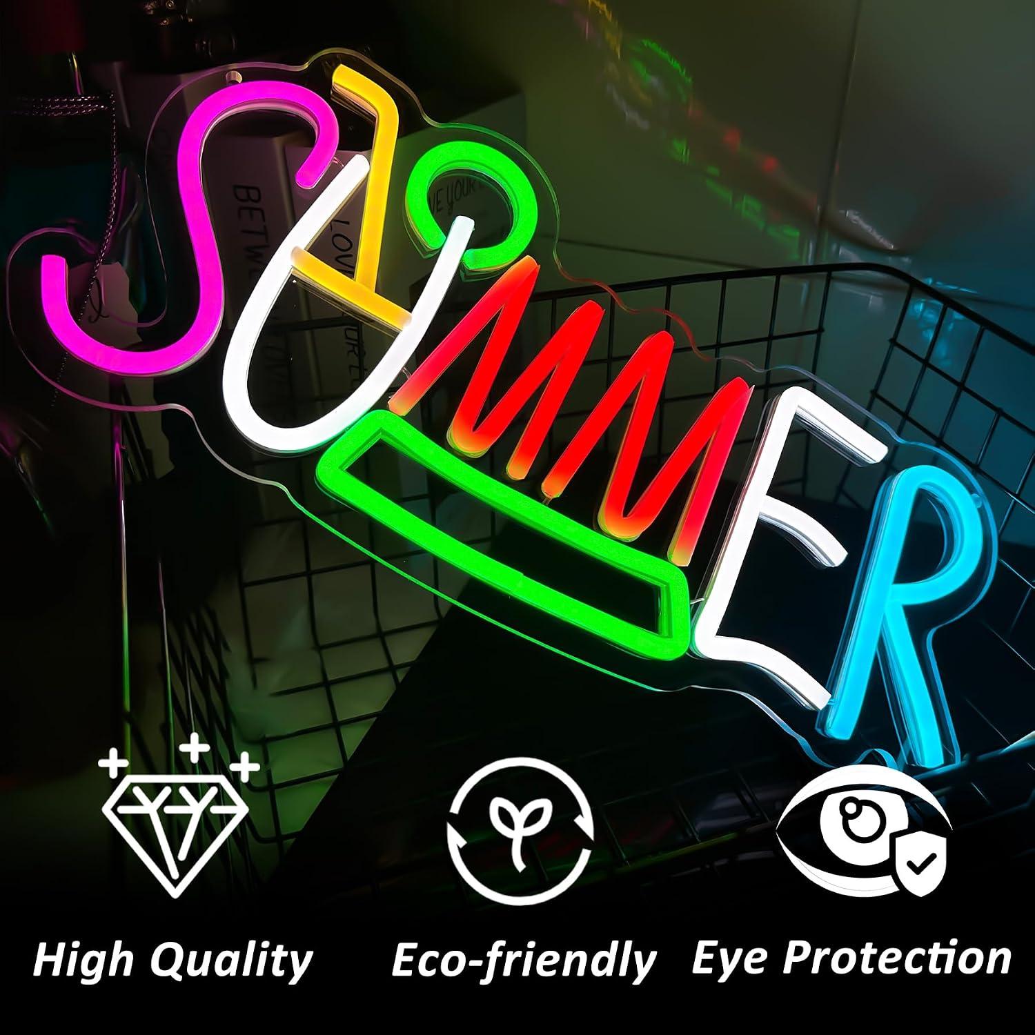 Летняя неоновая вывеска с USB- – обзор и цена Lighting Decor Rentals
