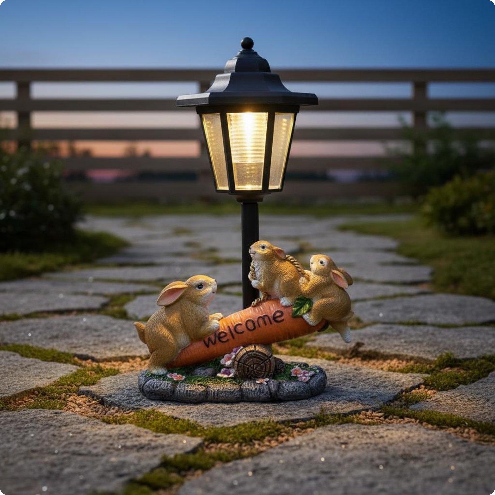 Солнечная статуэтка кролика, д – обзор и цена Lighting Decor Ideas